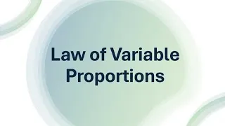 Thumbnail: Law of Variable Proportions | Short run low of Production | Theory of Production 