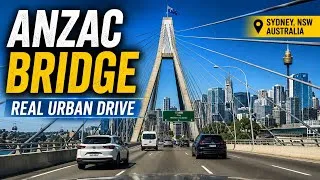 Thumbnail: Crossing Anzac Bridge | Real Urban Drive & City Infrastructure