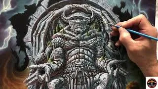 Thumbnail: "Shrine of the DragonLord" Time-lapse hand painted by Ed Beard Jr for Sorcery: Contested Realm TCG