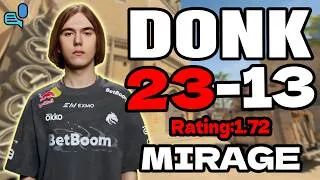 Thumbnail: donk 23-13 | Rating 1.72 | mirage | FACEIT EU | +VOICE | Aug 29, 2026