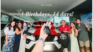 Thumbnail: FAMILY VLOG 10 | Celebrating Multiple Birthdays for 14 Days + New Car & Motor Reveal! 🚗🏍️