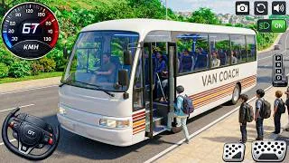 Thumbnail: Van Coach Driving 3D: Explore New Roads & Transport Passengers Pick Drop game - android gameplay