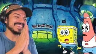 Thumbnail: Fry Cook Games AND Rock Bottom?! | SpongeBob Rock Bottom Games REACTION