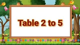 Thumbnail: Table of 2 to 5, Learn Multiplication Table, 2 to 5 Times Table, 2 to 5 ka Table, Maths table