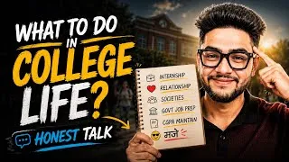 Thumbnail: WHAT SHOULD YOU ACTUALLY DO IN COLLEGE? #honesttalk 