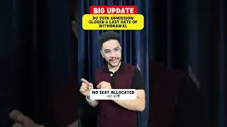 Thumbnail: 🚨 DU 2026 ADMISSION ENDED! Withdrawal की LAST DATE क्या है? ⚠️