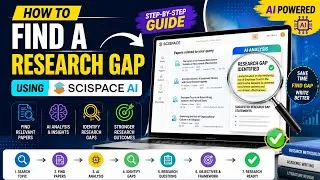 Thumbnail: How to Find a Research Gap Using SciSpace AI | Step-by-Step Guide for Master's & PhD (2026