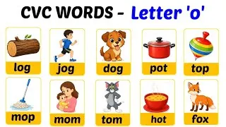 Thumbnail: CVC WORDS for Kids | CVC Words with Letter O | Three Letter Words | Educational Videos #cvcwords