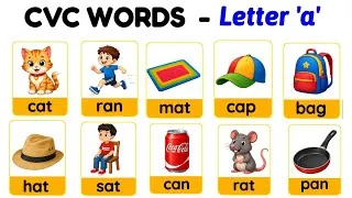 Thumbnail: CVC WORDS for kids | CVC Words with Letter A | Three Letter Words | Educational videos #cvcwords