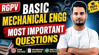 Thumbnail: RGPV Basic Mechanical Engineering Most Important Questions | BME Top 20 Questions