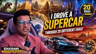 Thumbnail: 👉 I Drove a Supercar Through 20 Different Eras! 🚗⏳ | From Dinosaurs to Mars
