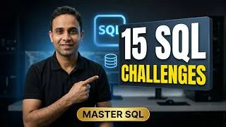Thumbnail: SQL Practice for Beginners | Solve 15 Hands-On SQL Questions in 30 Minutes