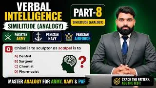 Thumbnail: How To Pass Verbal Intelligence Test | Verbal Intelligence Test PAF/Army/Navy | Similitude  | Part-8