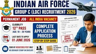 Thumbnail: Indian Air Force LDC Offline Form 2026 Kaise Bhare? | पोस्ट ऑफिस का नया नियम!