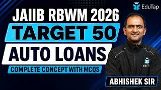 Thumbnail: JAIIB RBWM 2026 Online Classes | Auto Loans | JAIIB RBWM Nov Preparation
