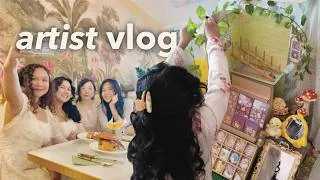 Thumbnail: artist vlog 🌷🌼  booth prep | cute tea gathering | january reset ೃ࿔*:･
