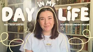 Thumbnail: Day in my Life (Batching Content as a Bookish Content Creator) 📚🩷