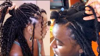 Thumbnail: 3hrs Fast Human hair GODDESS LOCS technique, Temporary locs that can also be permanent | Hotbraids