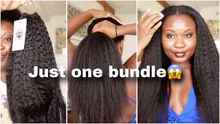 Thumbnail: WOW! This is better than a sew-in. knotless Kinky straight texture crochet natural hair| Hotbraids