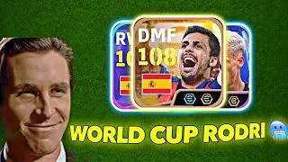 Thumbnail: BIG TIME 108 WORLD CUP RODRI 😍 REVIEW 🔥 Efootball 2026