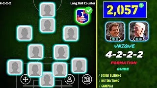 Thumbnail: Best 4-2-2-2 Long Ball Counter Formation 🔥 | Full Step-by-Step Guide | eFootball 2026