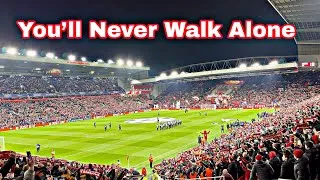 Thumbnail: Incredible Anfield Atmosphere | Liverpool vs PSV Entrance + YNWA : You’ll Never Walk Alone 