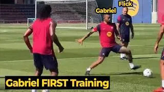 Thumbnail: Gabriel Jesus SHOCKS Hansi Flick in FIRST Barça Training! 🔥