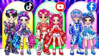 Thumbnail: Social Media Couples Glow Up! Huntrix & Saja Boys | Best DIY Fashion Paper Dolls