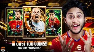 Thumbnail: I GOT INIESTA 108 IN JUST 100 COINS? 😱 Spain 2010 Iconic Pack Opening | eFootball 2026 Mobile ~ Earn