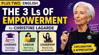 Thumbnail: The 3Ls of Empowerment | Christine Lagarde | Plus two English| Malayalam explanation |