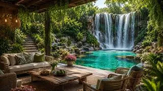 Thumbnail: Relaxing Forest Sounds, Beautiful Waterfall & Birds Chirping | ASMR Nature