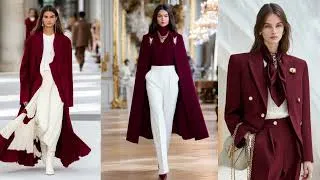 Thumbnail: Valentino Fall 2027 | Burgundy & Ivory Romantic Autumn Fashion Trends