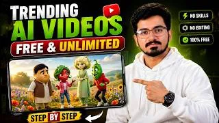 Thumbnail: Viral AI Cartoon Videos FREE 🤯 | Trending Sabzi AI Videos Step By Step (Unlimited) | Long AI Video