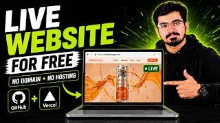 Thumbnail: Website Live Kaise Kare FREE 🤯 | How To Make Website LIVE For FREE | GitHub + Vercel Full Tutorial