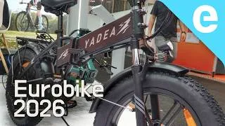 Thumbnail: Yadea COMO full-suspension commuter e-bike shown off at Eurobike 2026