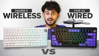 Thumbnail: Wired Keyboard vs Wireless Keyboard | Kreo Hive RGB vs Kreo Swarm X