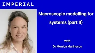 Thumbnail: 'Macroscopic modelling for systems' - with Dr Monica Marinescu
