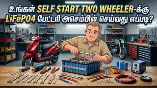 Thumbnail: HOW TO MAKE ? LITHIUM FEROPHOSPATE BATTERY FOR SELF START ...TWO WHEELER... USING WHITE 100 A, BMS 