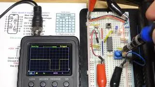 Thumbnail: CD4001 Output Voltage Oscilloscope Measured NOR Gate Demo Circuit