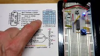 Thumbnail: Practice Circuit CD4001 Quad Input NOR Gate IC LDR Trmpot and or Push Button Switch