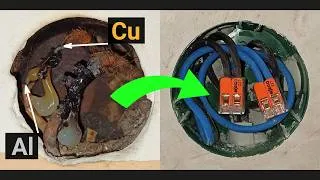 Thumbnail: Electrician fixed burned-out box and tested wire heating