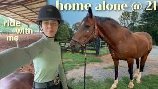 Thumbnail: living alone on my FARM for a few days: ride w me, barn chores & summer evenings!