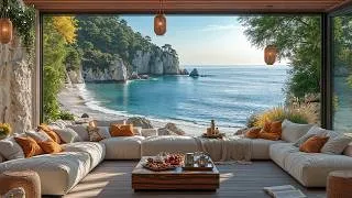 Thumbnail: Relaxing Day With Positive Summer Jazz 🌊 Smooth July Jazz In Luxury Seaside Living Room To Good ...