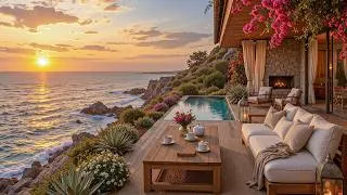 Thumbnail: Elegant Morning Jazz In Luxury Seaside Room Ambience | Gentle Jazz & Ocean Sounds For Chill Up Mo...