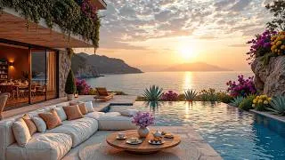 Thumbnail: Relaxing Mind With Soothing Jazz Music By The Seaside | Calm Jazz In Luxurious Living Room For Relax