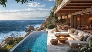 Thumbnail: Jazz Ambience In Peaceful Seaside | Calm Jazz In Living Room & Ocean Sounds For Chill Up Mood