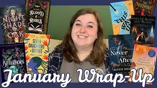 Thumbnail: So many sapphic fantasy books! 📚 My January reading wrap-up