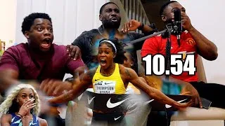 Thumbnail: ELAINE THOMPSON HERAH RUNS 10.54 REACTION | What happened to Sha'Carri ?? | SHELLY ANN FRASER PRYCE