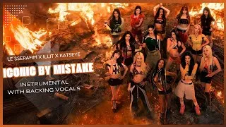 Thumbnail: LE SSERAFIM x ILLIT x KATSEYE - ICONIC BY MISTAKE (Official Instrumental with backing vocals)