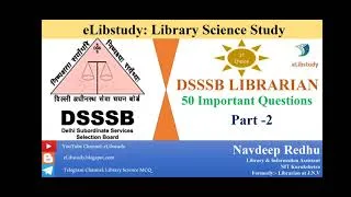 Thumbnail: DSSSB Librarian ll 50 Important Questions ll Part-2